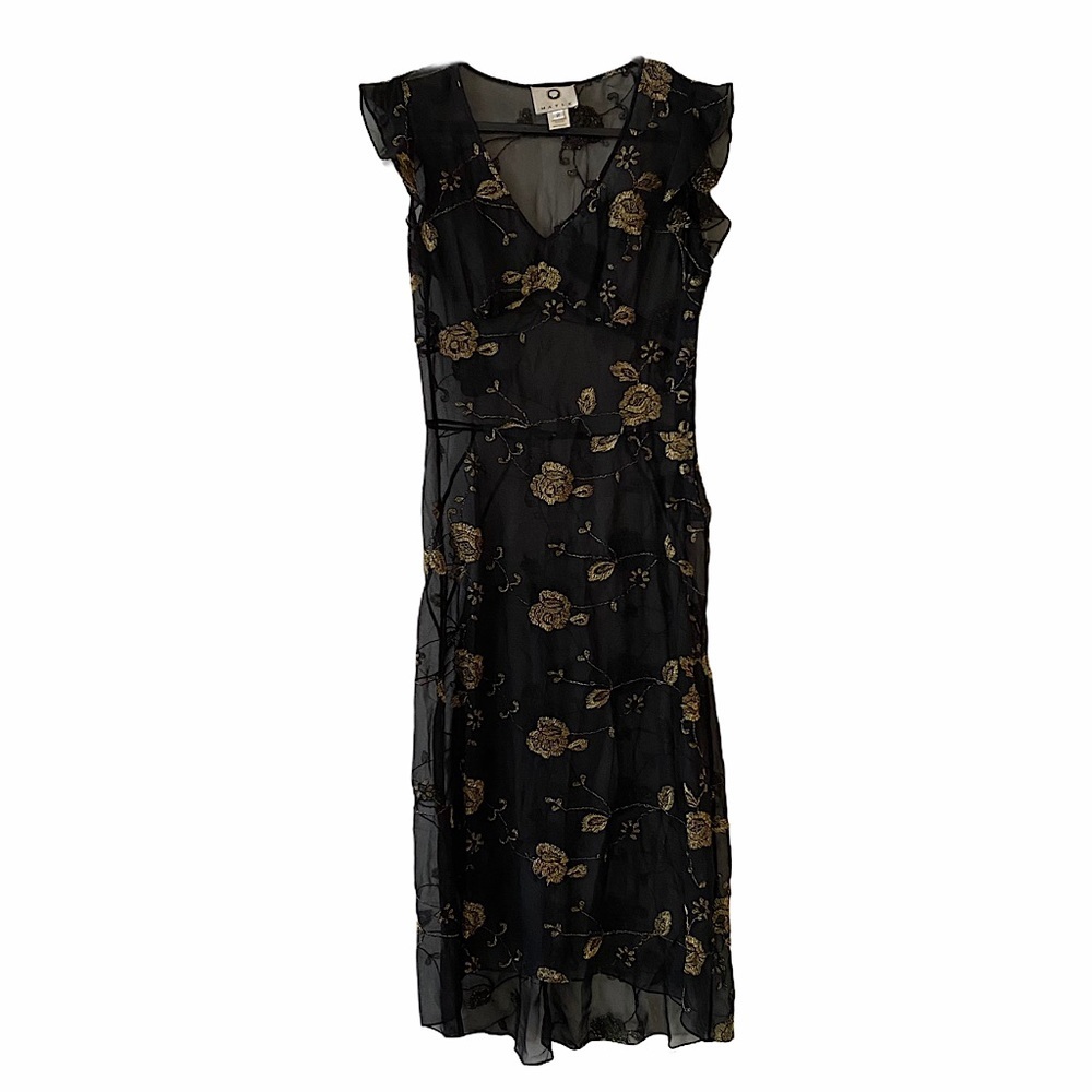 MAYLE sheer floral print dress sleeveless dress